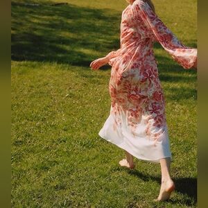 H&M Floral Maxi Dress - Pink and White